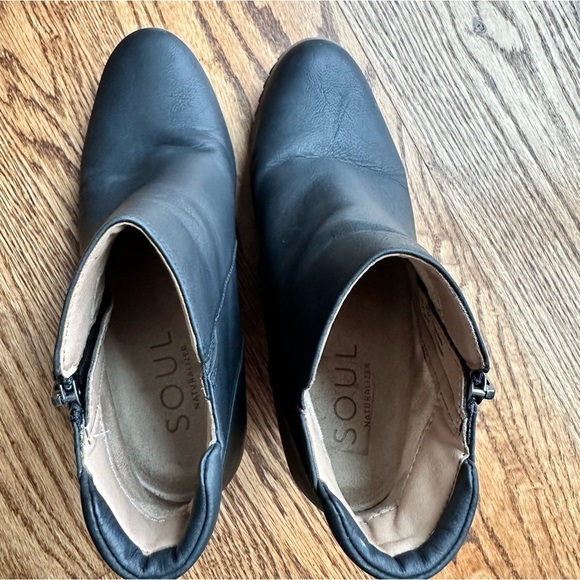 Soul by Naturalizer Women's Size 8M Haley‎ Wedge Heels Booties Shoes Black Comfy - Picture 2 of 9